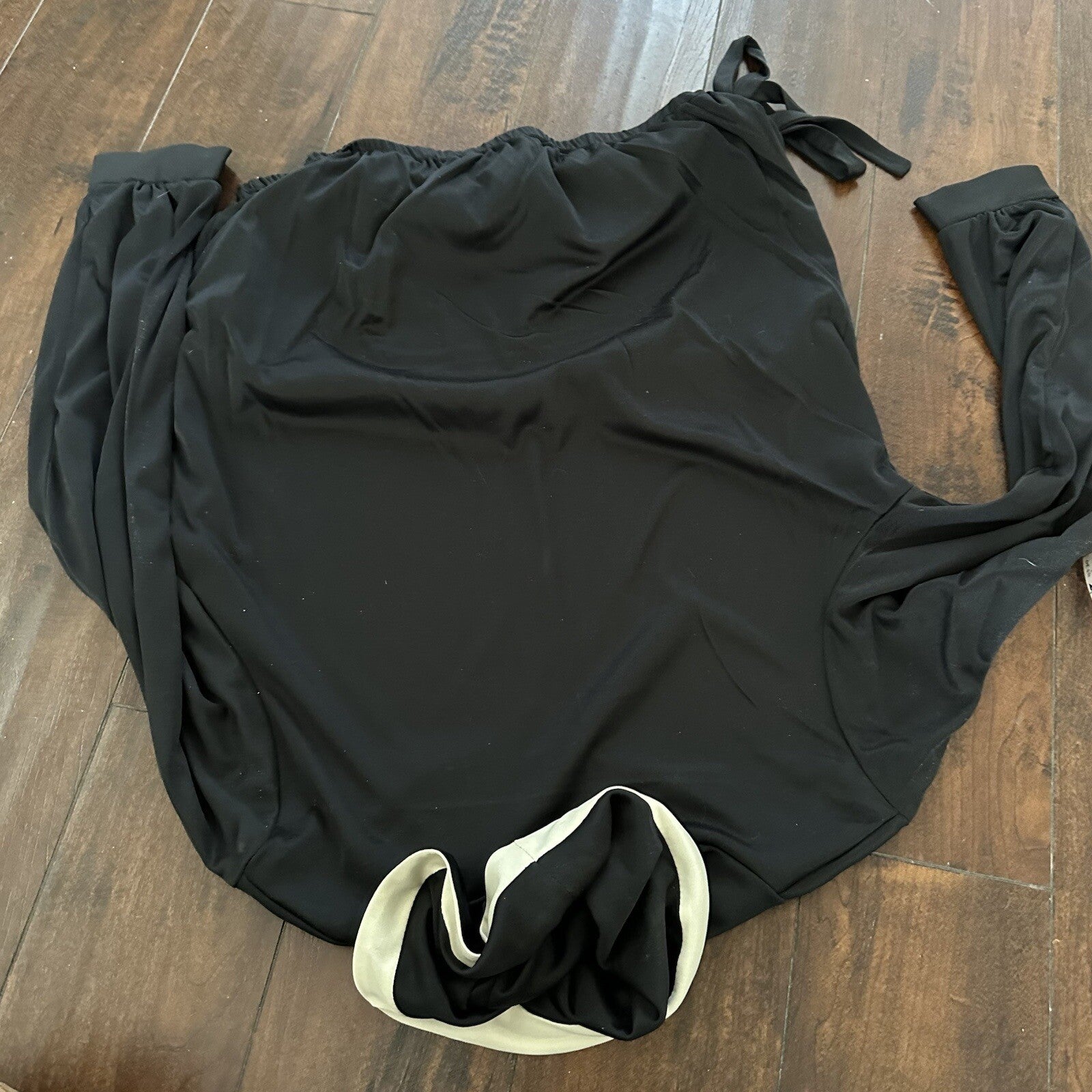 Vintage ALEX COLMAN CALIFORNIA Polyester 70s Black Psychedelic SHIRT Turtleneck