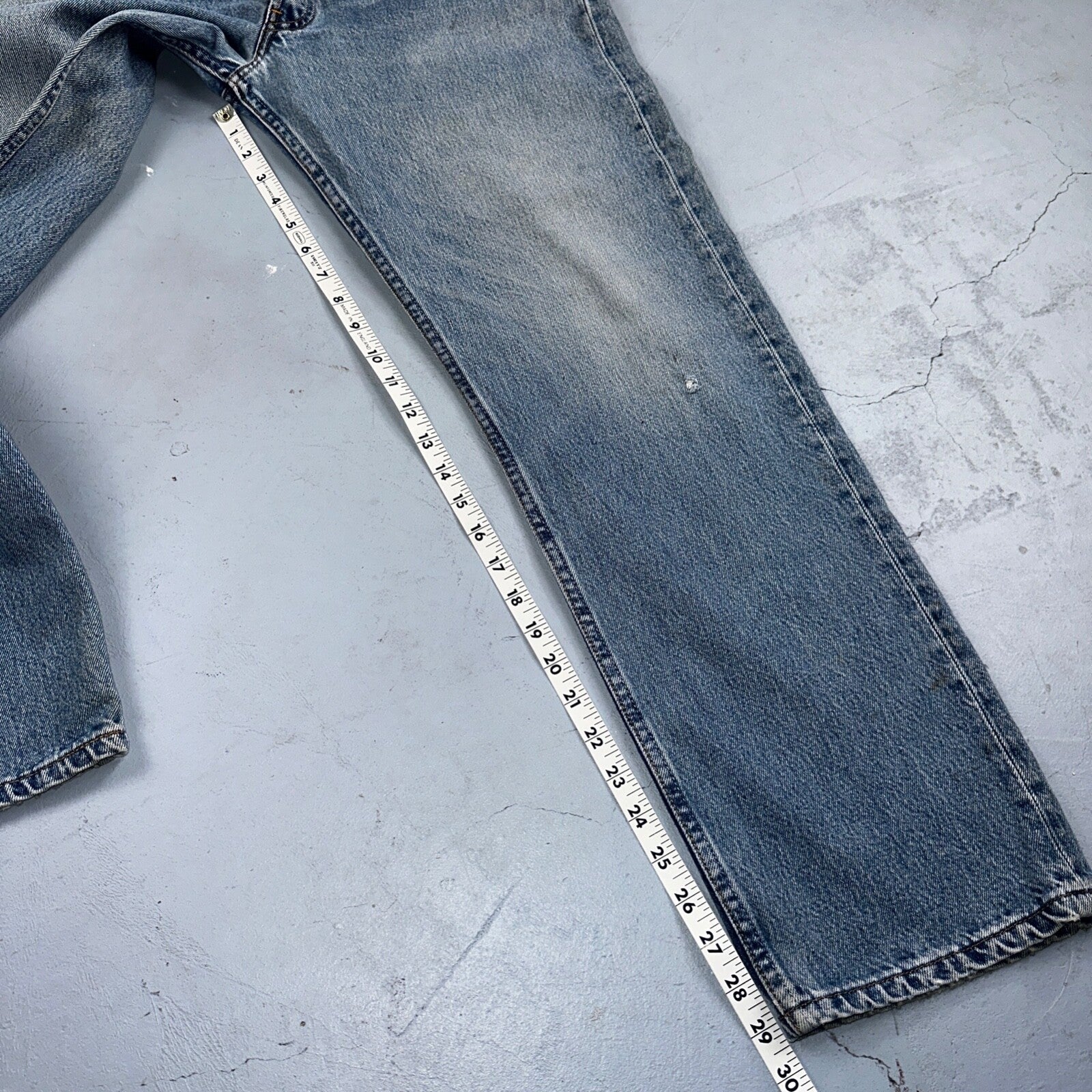 Levis 501 Vintage 90s USA XX Straight Leg Jeans Blue Light Wash 34x30 Act 31x29