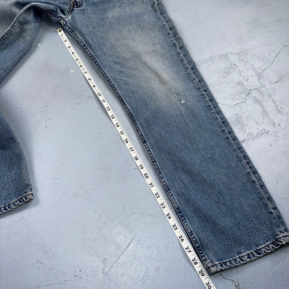 Levis 501 Vintage 90s USA XX Straight Leg Jeans Blue Light Wash 34x30 Act 31x29
