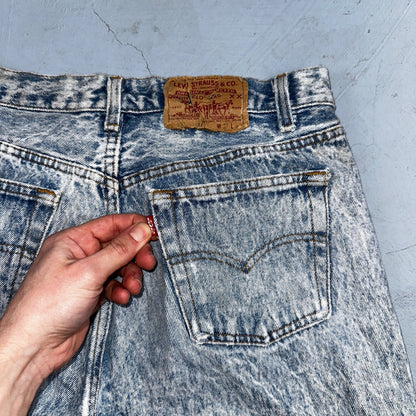 Levis 501 Vintage 80s USA XX Straight Leg Jeans Blue Acid Wash 31x32 Act 30x31