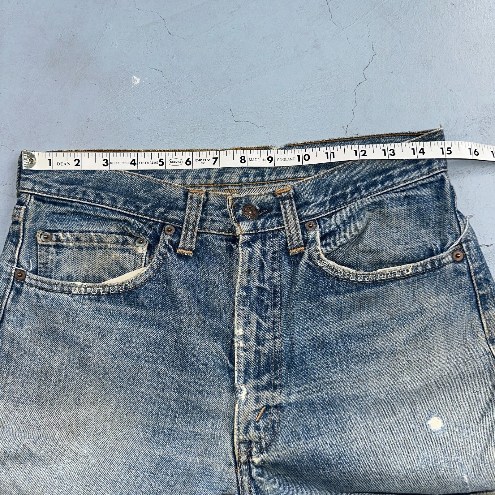 Vintage LEVIS 505 Jeans Big E 1960s Denim 30x26 USA 60s 501 502 Talon Zipper