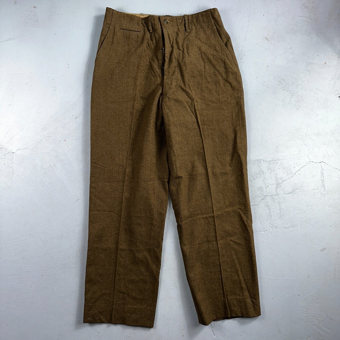 Vintage 40s US Army WWII Field Wool Trousers Pants Mens 34x33 OD-33 Military
