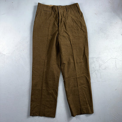 Vintage 40s US Army WWII Field Wool Trousers Pants Mens 34x33 OD-33 Military