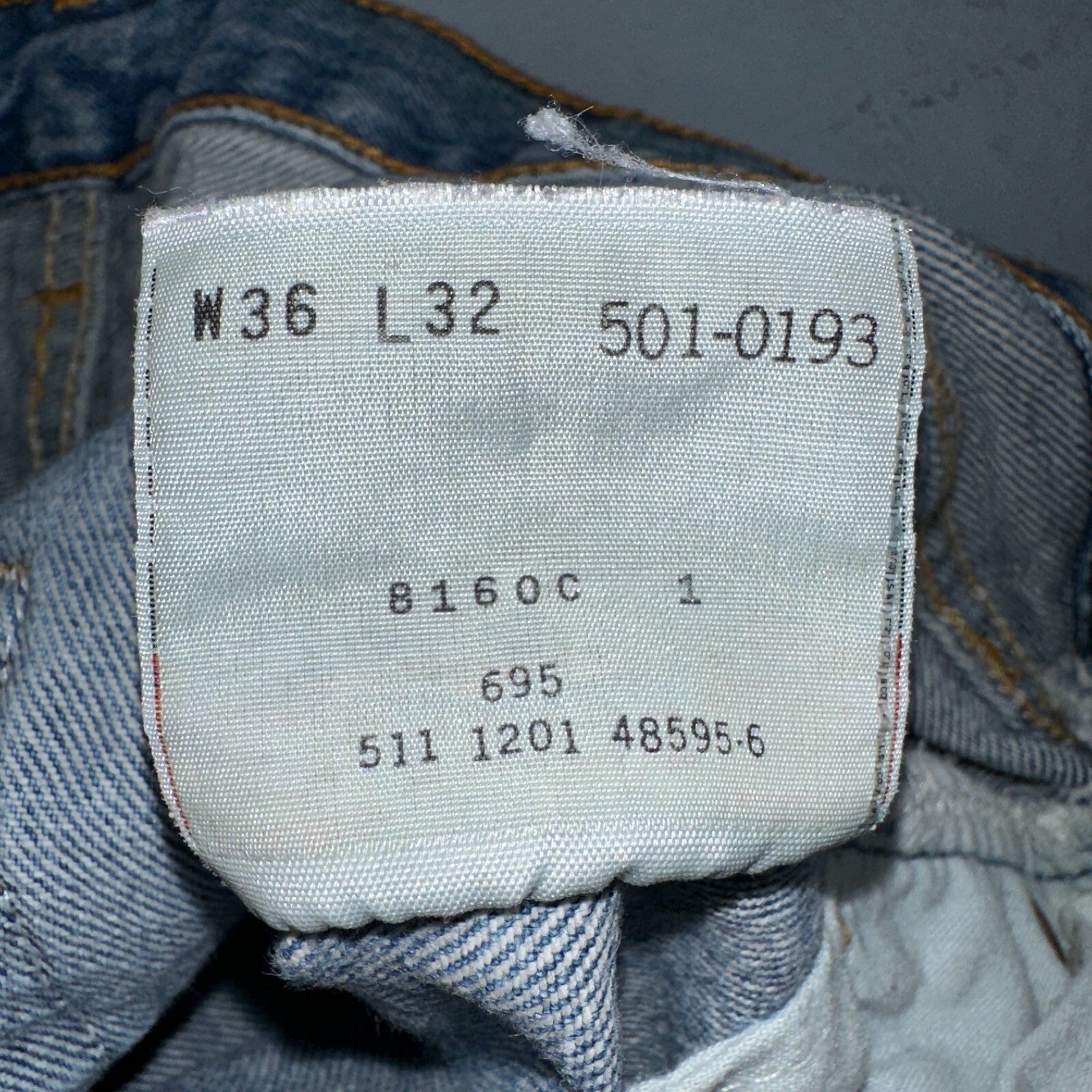 Levis 501 Vintage 90s USA XX Straight Leg Jeans Blue Med Wash 36x32 Act 34x30