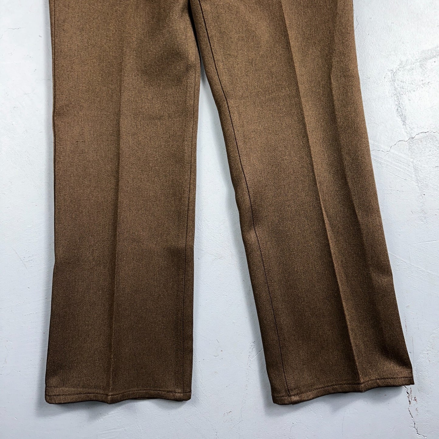 Levis 70s USA 517 36x30 Bootcut Pants Brown Polyester Slacks Vintage 35x30