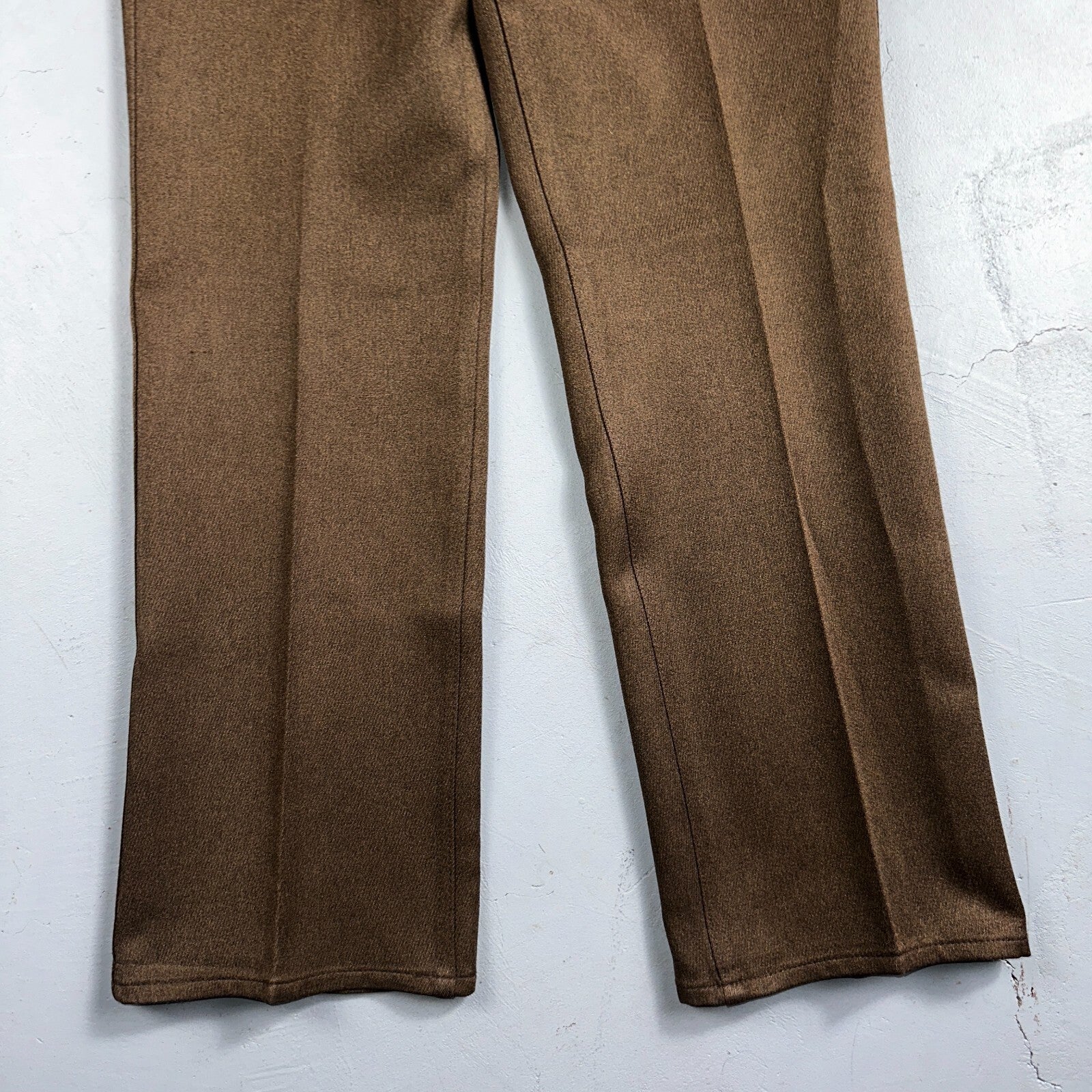 Levis 70s USA 517 36x30 Bootcut Pants Brown Polyester Slacks Vintage 35x30