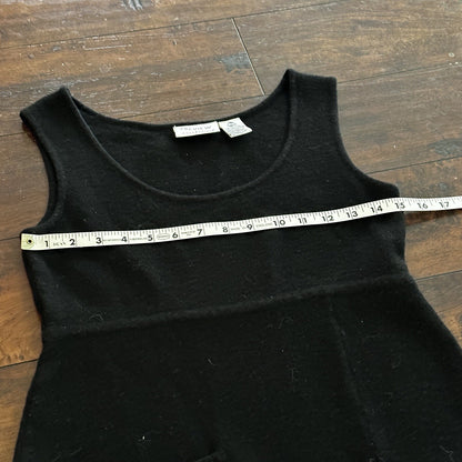 Preview Collection S Black Pure Wool X Fine Merino Sweater Dress Sleevless VTG