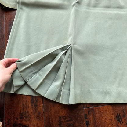 1950s Teal Green VTG 2 Piece Womens Houndstooth Suit Joselli MCM Wool 50s 40s