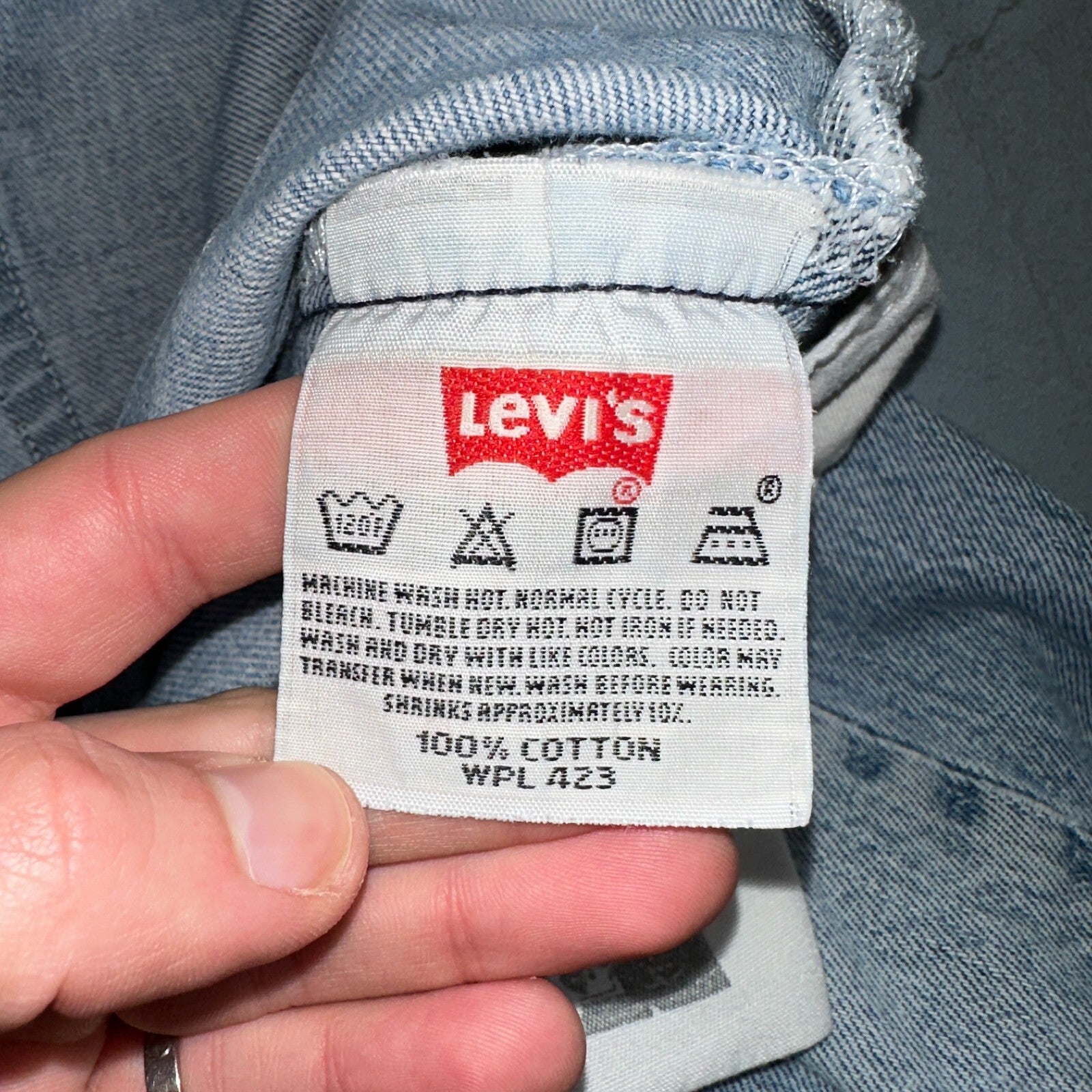 Levis 501 Vintage 90s XX Straight Leg Jeans Y2K Light Wash 36x34 Act 33x30