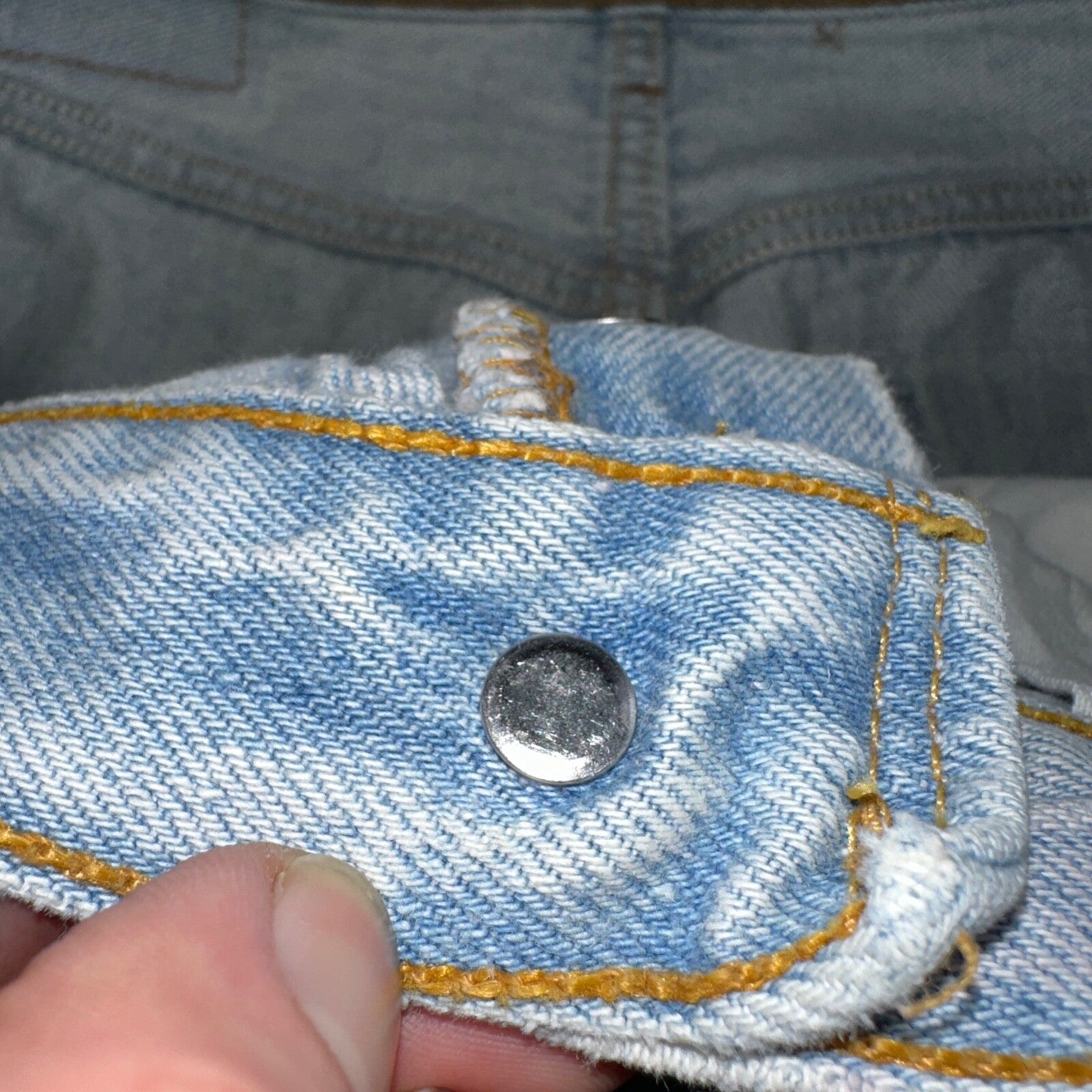 Levis 501 Vintage 90s USA XX Straight Leg Jeans Blue Light Wash 34x38 Act 30x33