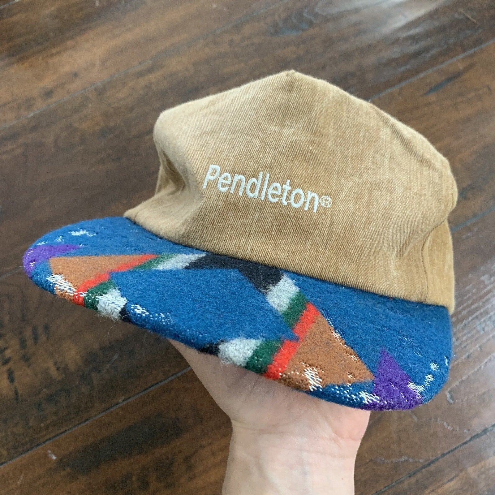 Vintage Pendleton Wool Men Strapback Ajustable Aztec Hat Baseball Cap 80s 90s