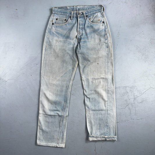 Levis 501 Vintage 80s Redline Selvedge USA XX Jeans Light Wash 1980s Act 29x30