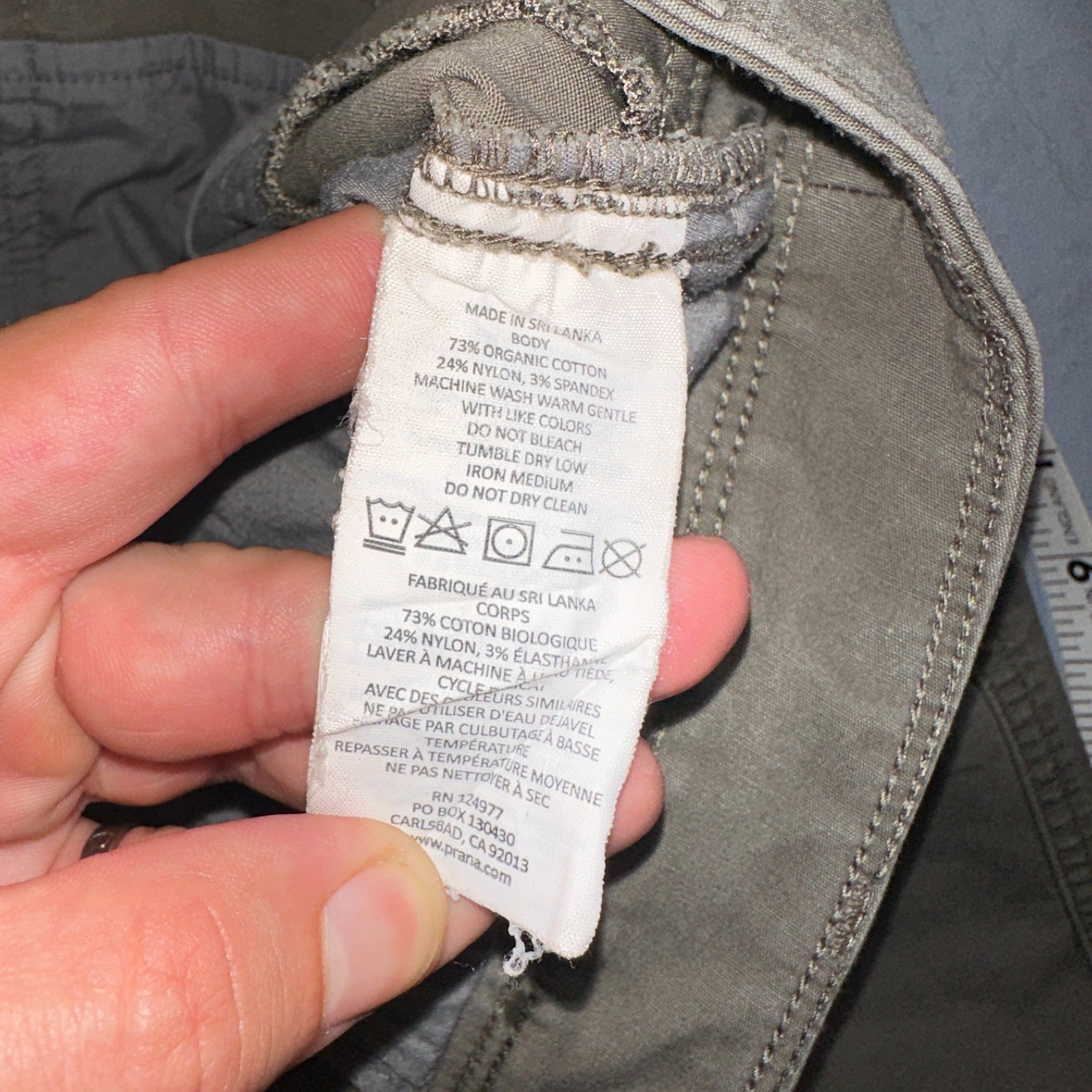 Prana Shorts Men 34 Brown Brown Organic Cotton Stretch Lightweight Casual 9"