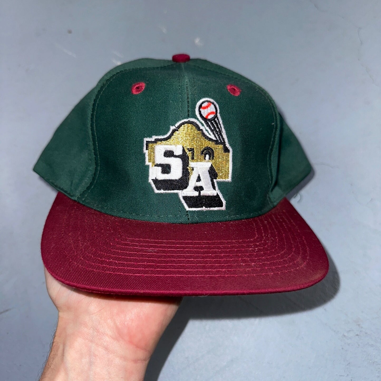 Roxxi Arizona State Sun Devils MLB 1985 Vintage Snapback Cap Hat Green Red Base