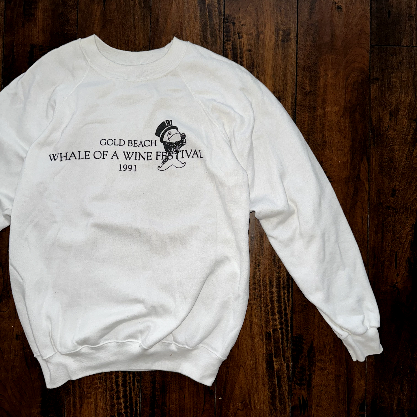 Gold BeachVintage Sweatshirt Shirt Crewneck Jumper Wine Festival Hanes 1991