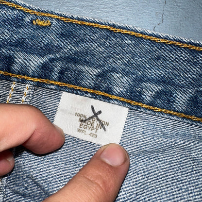 Levis 501 Vintage Y2K XX Straight Leg Jeans Blue Light Wash 35x34 Act 34x34