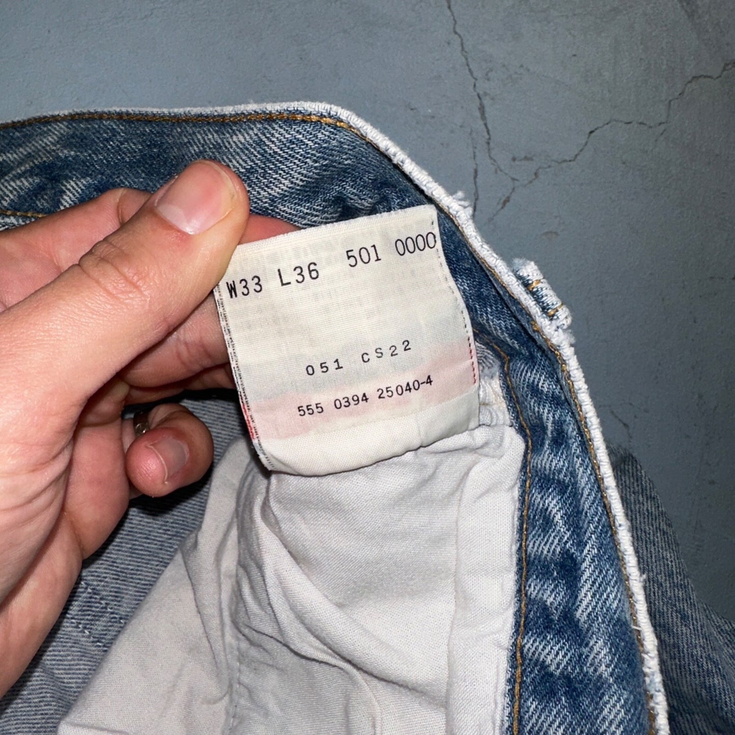 Levis 501 Vintage 90s USA XX Straight Leg Jeans 33x36 Light Wash Act 30x30