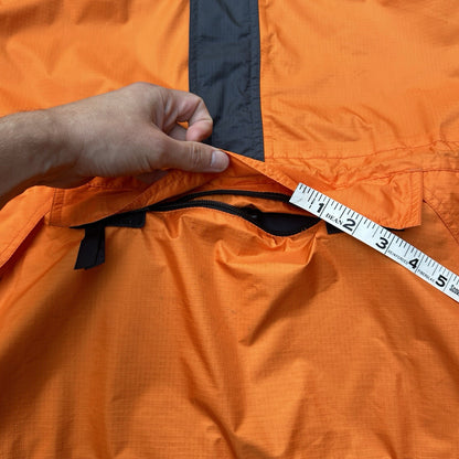 REI VTG Gore-Tex Orange GTX Shell Paclite Waterproof Jacket Mens Medium Black