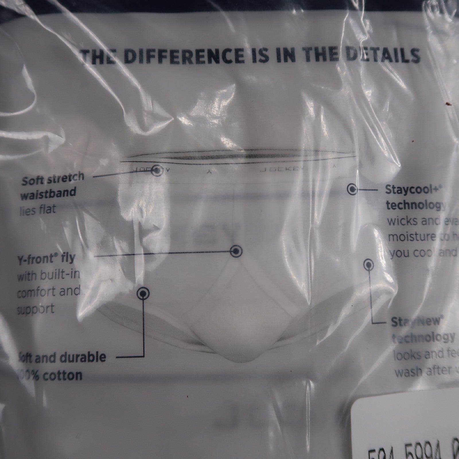 Jockey Classic Briefs 5 Pack Size 40 Underwear 100% Cotton Y Front White Lot 4