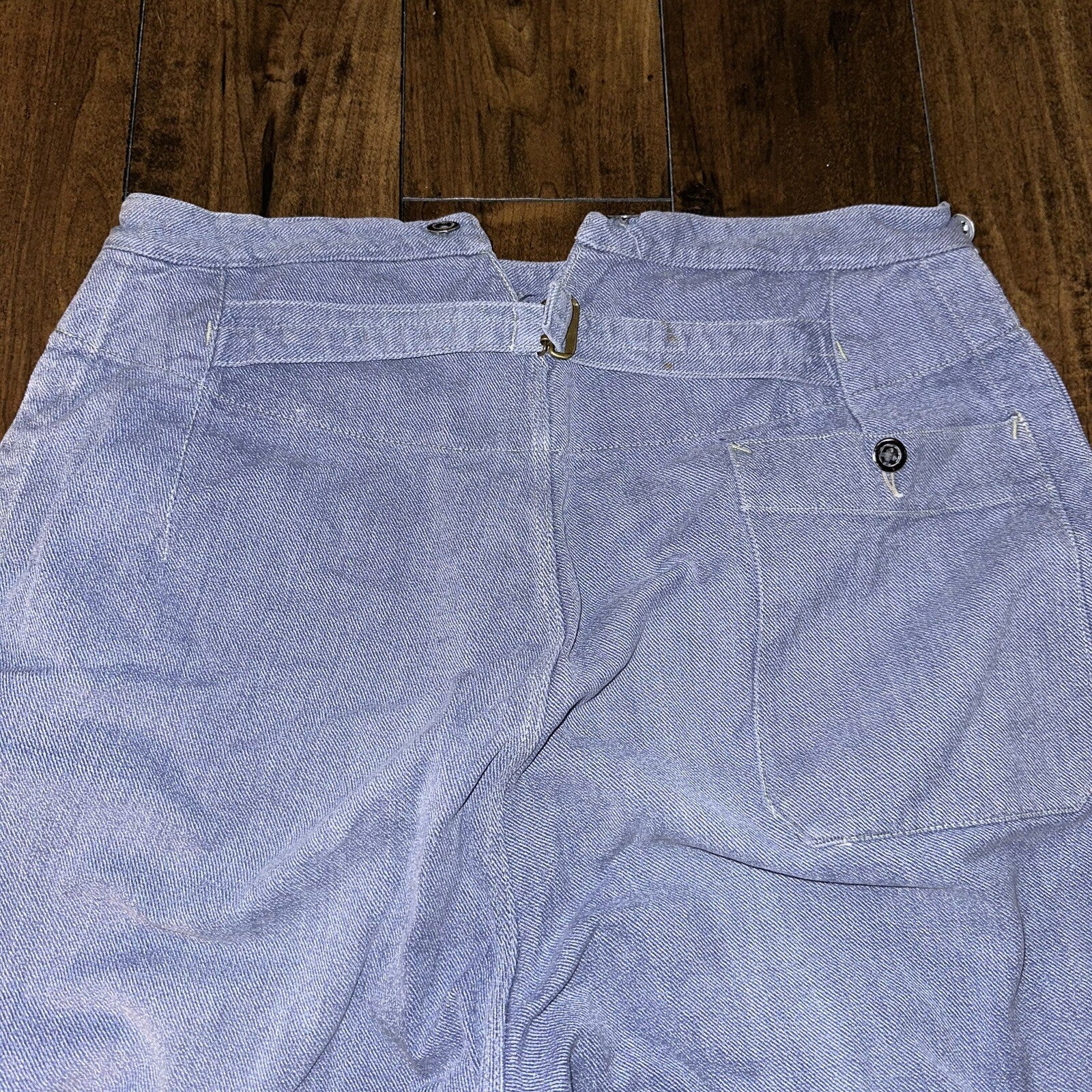 WWII Buckle Back Denim Pants Jeans Button Fly Swiss Rare Selvedge Redline 40s