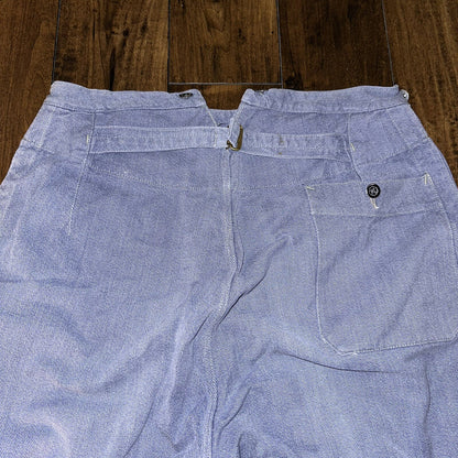 WWII Buckle Back Denim Pants Jeans Button Fly Swiss Rare Selvedge Redline 40s