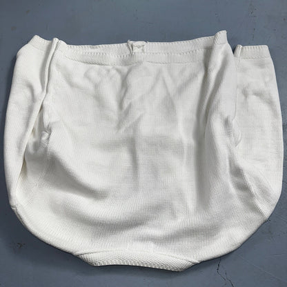 Vintage Eddie Bauer Sweater Cardigan Womens L Fair Isle Cotton White Basic