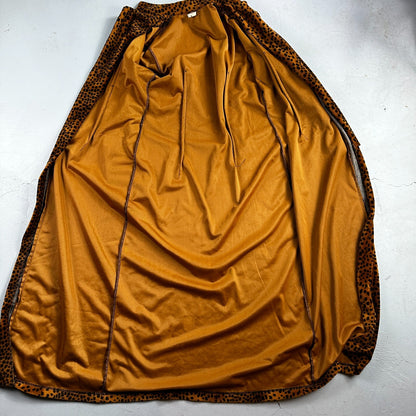 VTG ENT Jacket Womens Cheetah Outdoors Entrancy USA 70s Rockabilly Long Coat