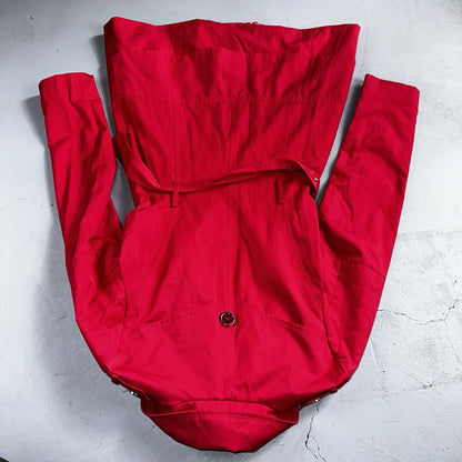 GUESS Pink Belted Peacoat Wmn Sz XS VTG Button Detail Zipper Trench Cute