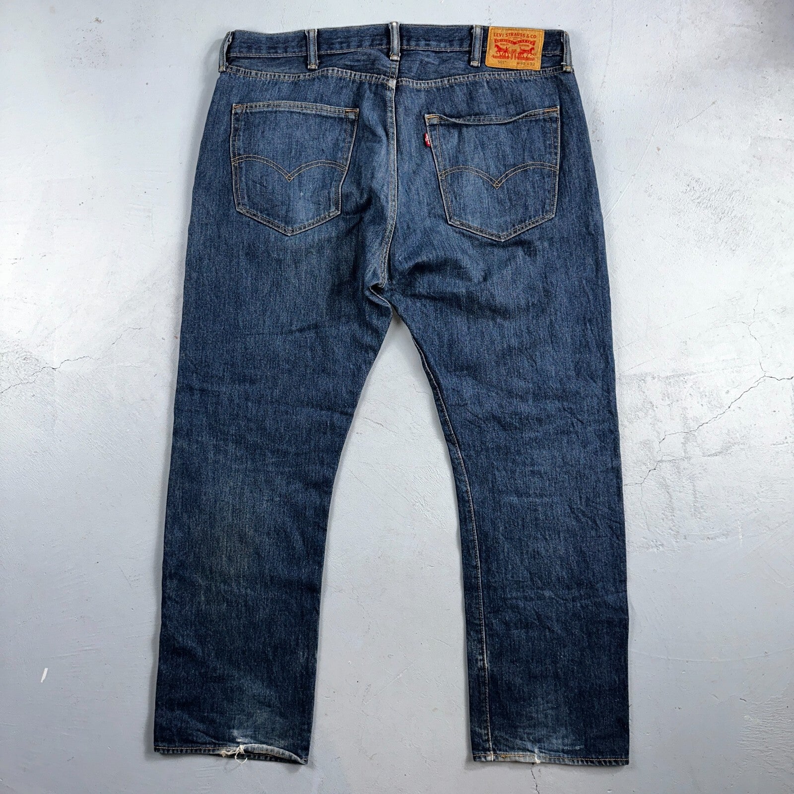 Levis 501 Y2K XX Straight Leg Jeans Blue VTG Dark Wash 40x32 Act 40x31