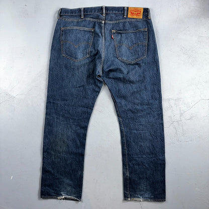 Levis 501 Y2K XX Straight Leg Jeans Blue VTG Dark Wash 40x32 Act 40x31