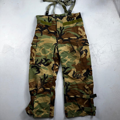 US Army Air Overgarment Chemical Protective Trousers Woodland Camouflage Large