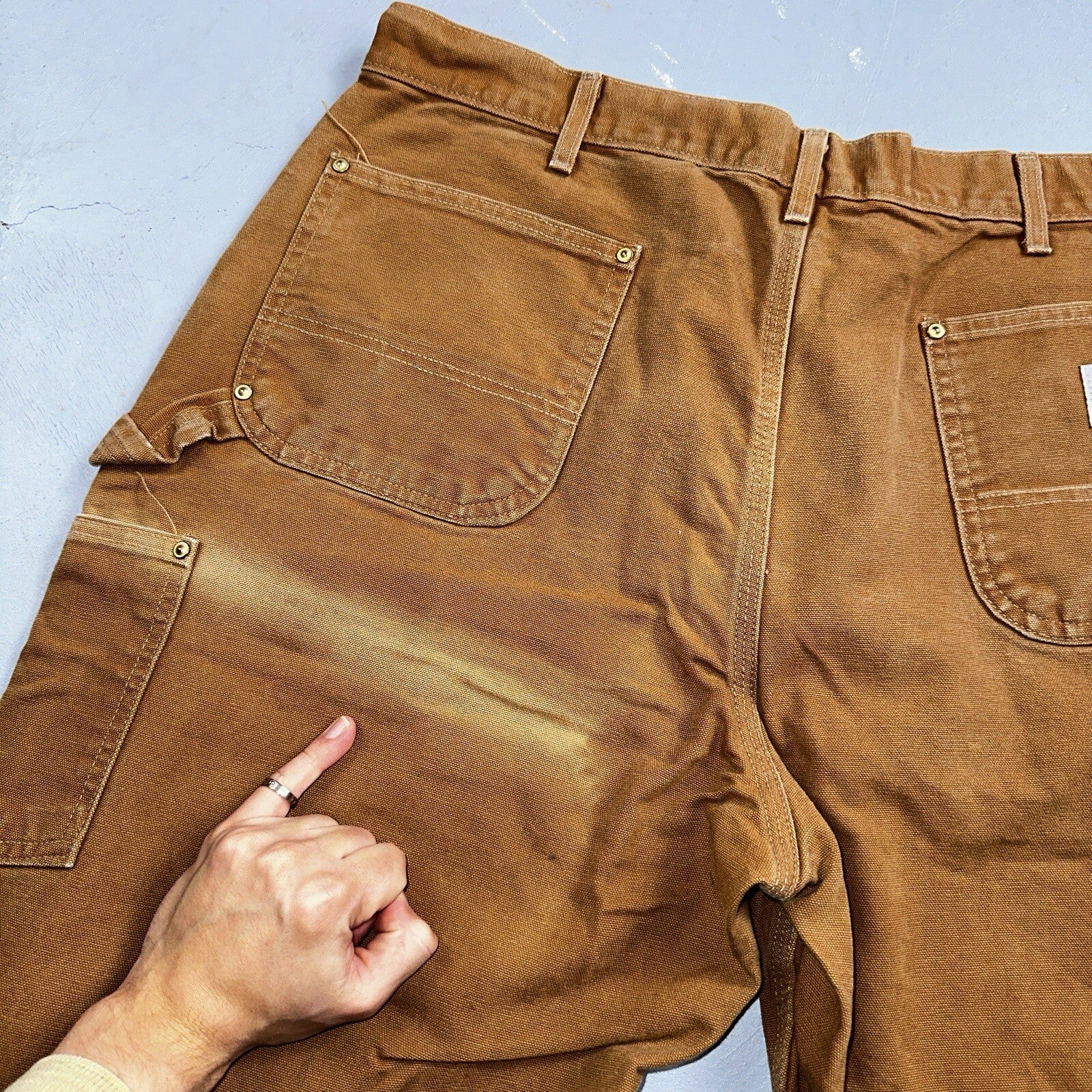 Carhartt VTG Double Knee Carpenter Pants USA B01 Brown Y2K 2014 Act 36x32