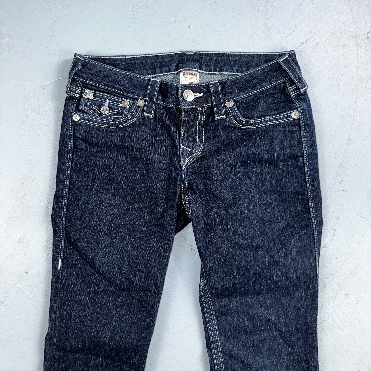 True Religion Jeans Womens 29 Boot Cut Low Rise Dark Stretch Y2K VTG USA 29x30