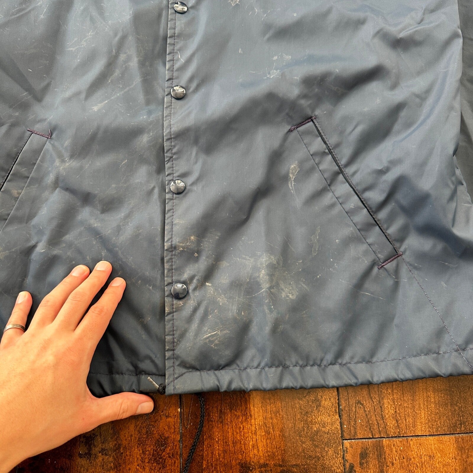 Vintage Champion 50s 60s Snap Button Basketball Jacket Mens XL Rockabilly RARE