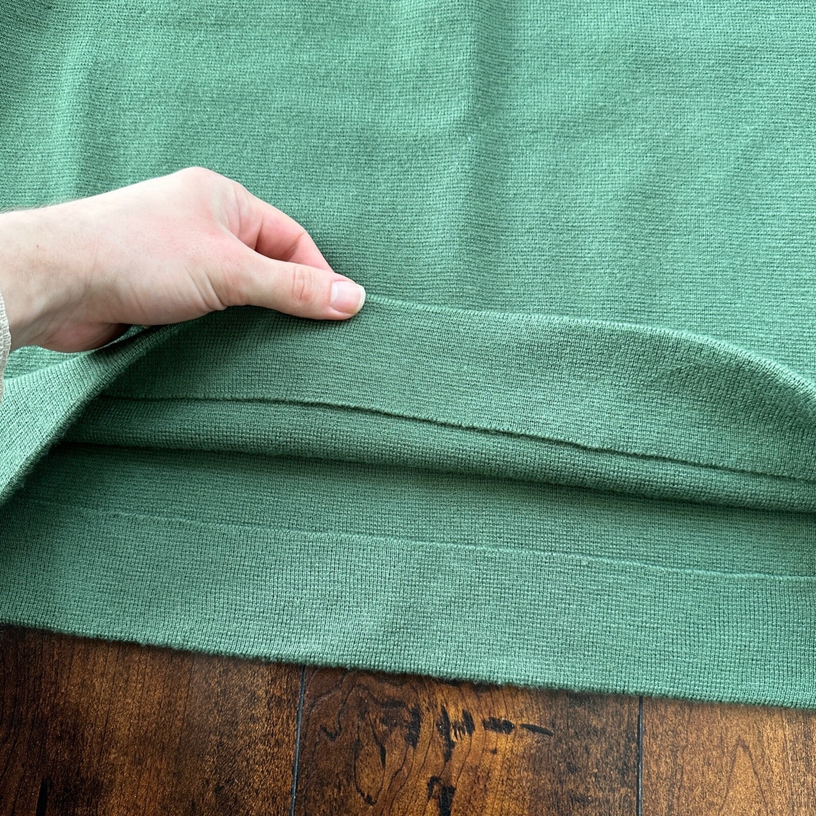 Vintage Lipman Wolfe & Co Green Wool Skirt Suit Womens Italy 100% 1960s 60s