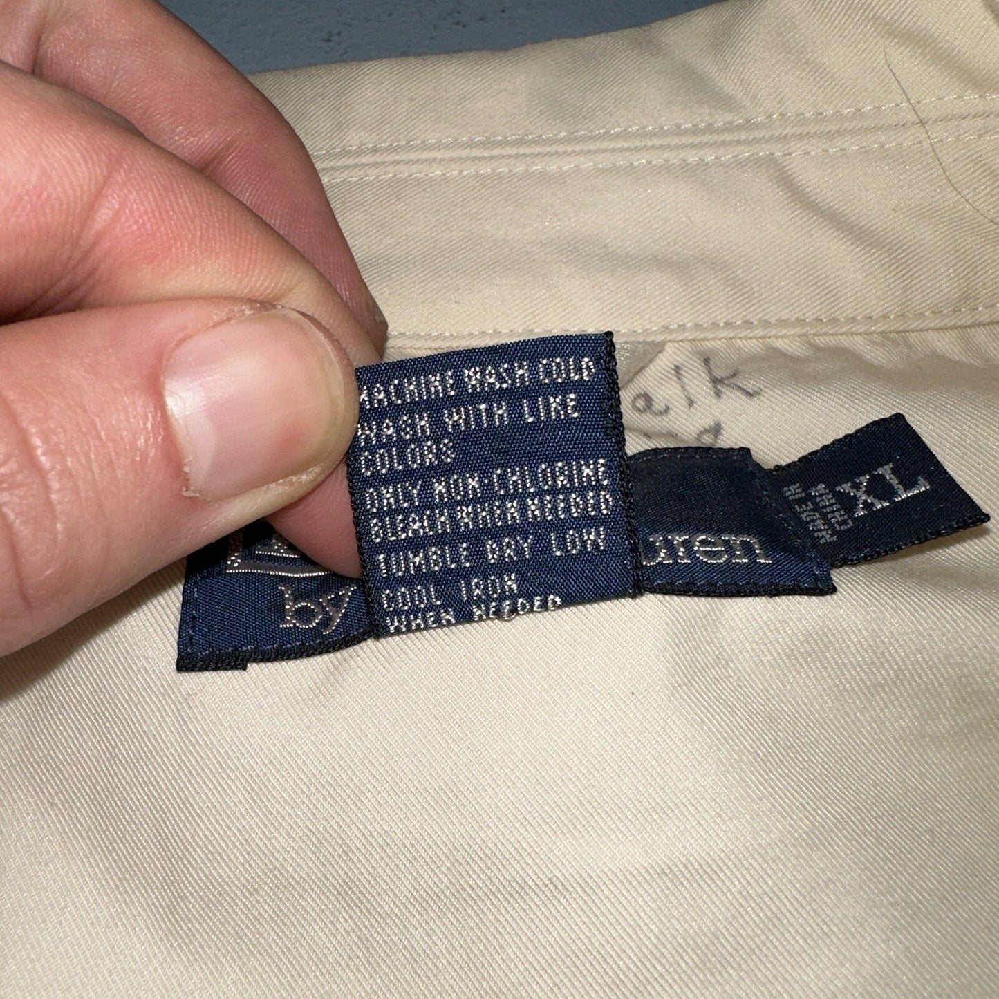 Polo Ralph Lauren Jacket VTG 90s Mens XL Tan Khaki Dad Full Zip Side Belted