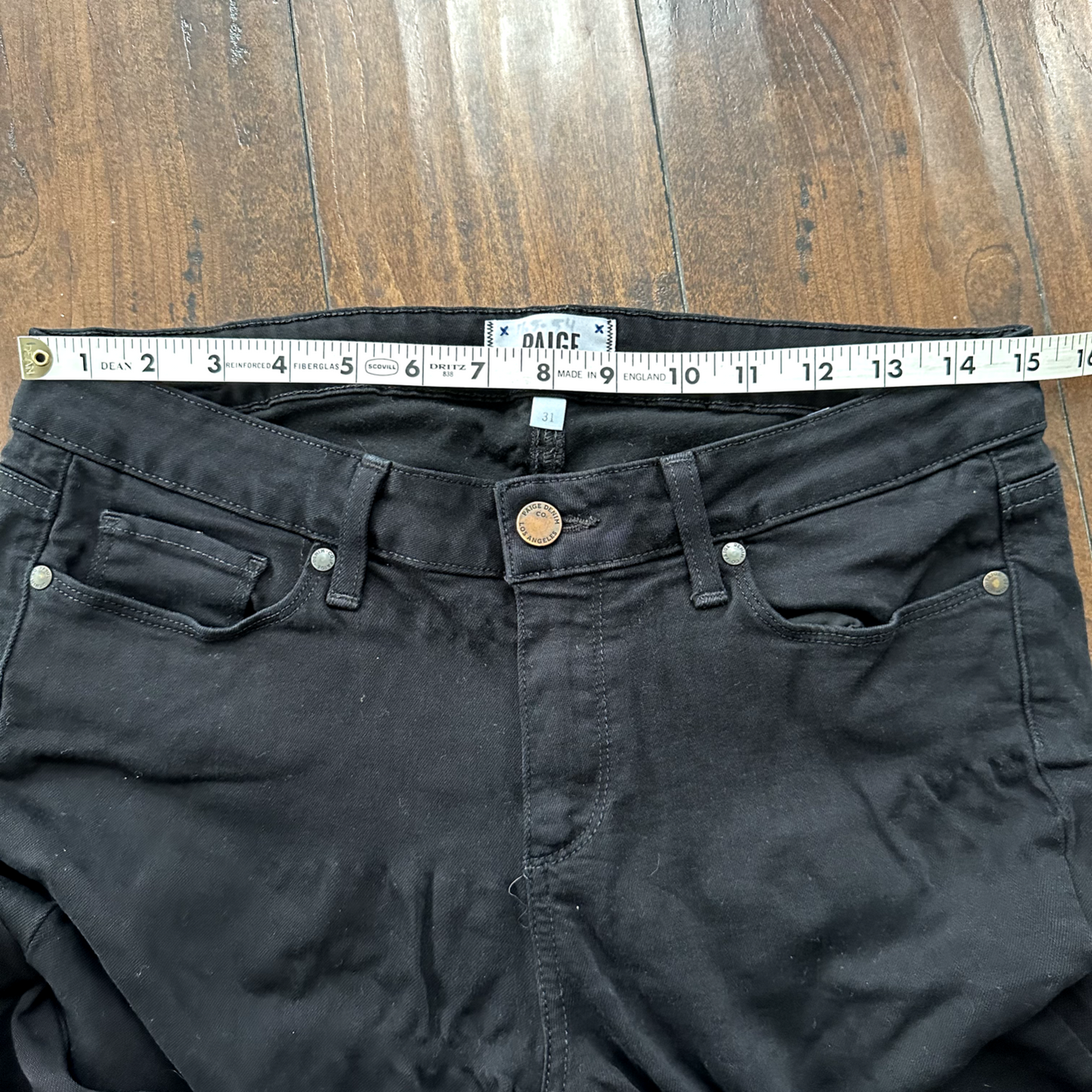 Paige Verdugo Crop 31 Skinny Ankle Jeans Black Size 30 X 26 Nordstrom Cool