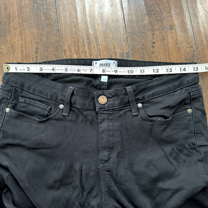 Paige Verdugo Crop 31 Skinny Ankle Jeans Black Size 30 X 26 Nordstrom Cool