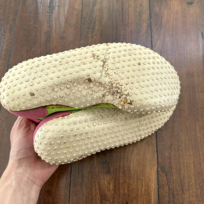 Vintage 80s Nike Aqua Sock Hot Pink Neon Green Size M 8-9 Rare 90s Unwearable