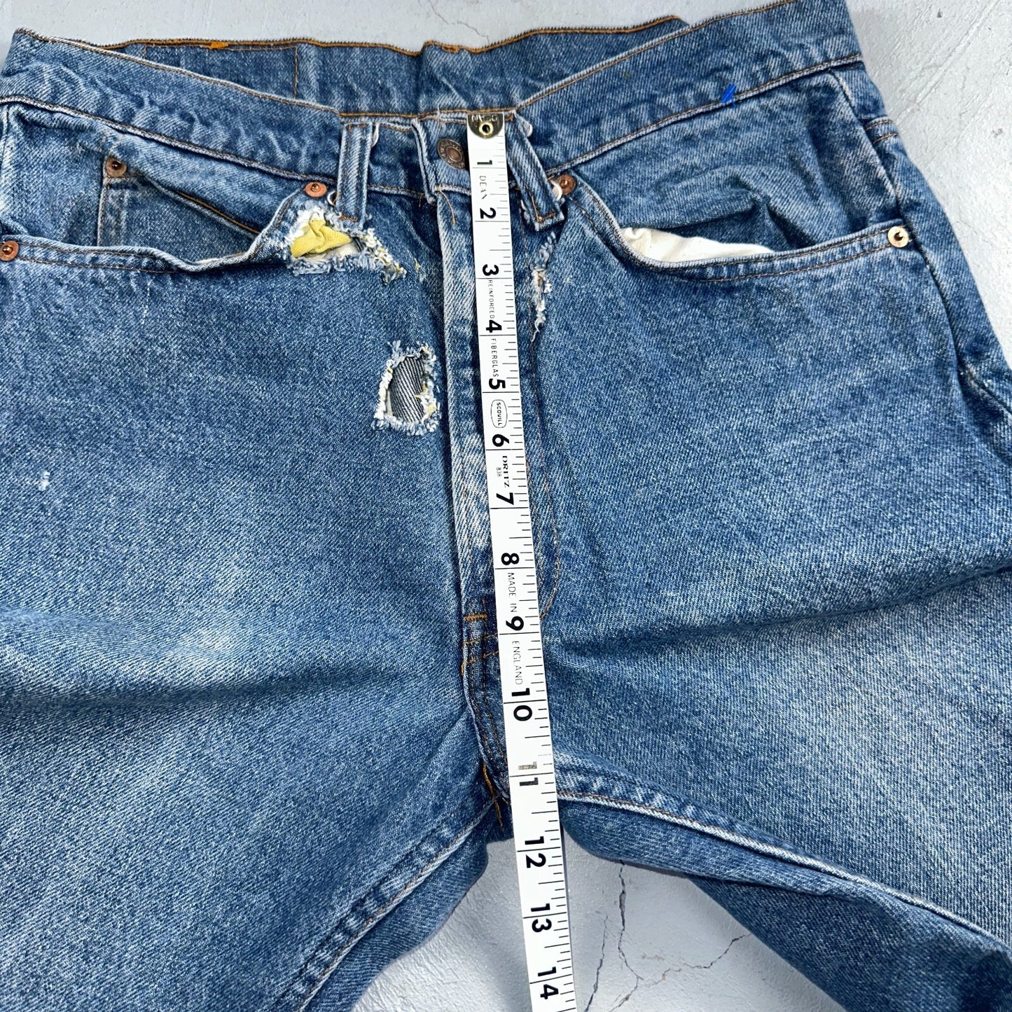 Levis 517 Vintage 80s USA Orange Tab Bootcut Flare Blue Worn Jeans Act 31x30