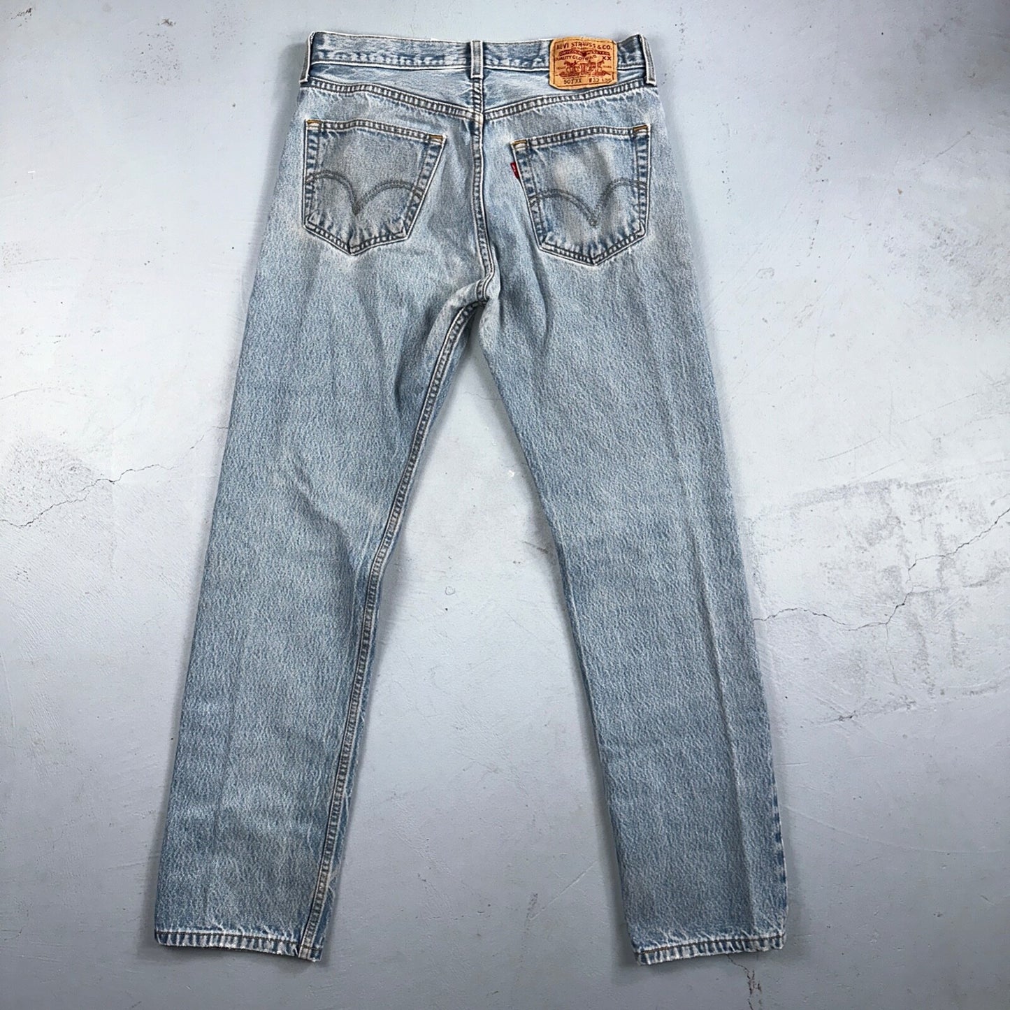 Levis 501 Vintage Y2K XX Straight Leg Jeans 33x36 Light Wash 2000s Act 31x32