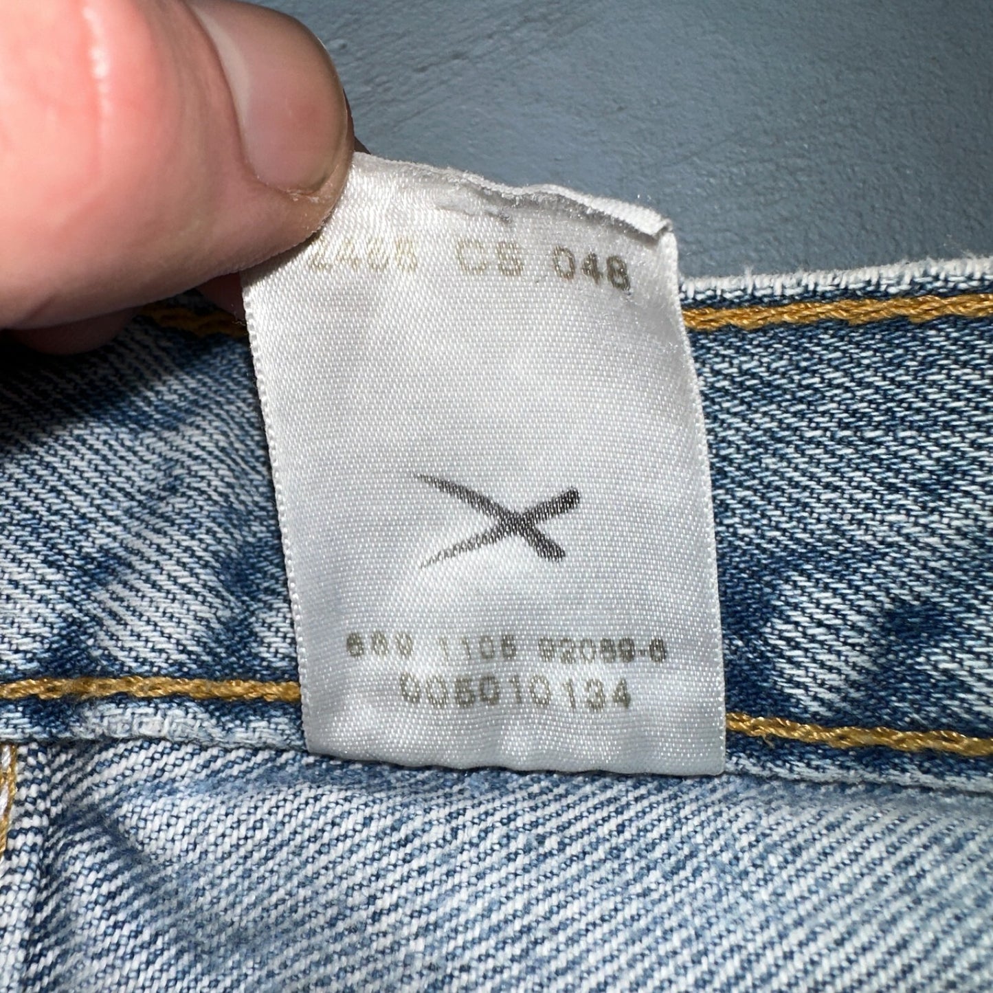 Levis 501 Vintage Y2K XX Straight Leg Jeans 90s Blue Light Wash 38x32 Act 37x30