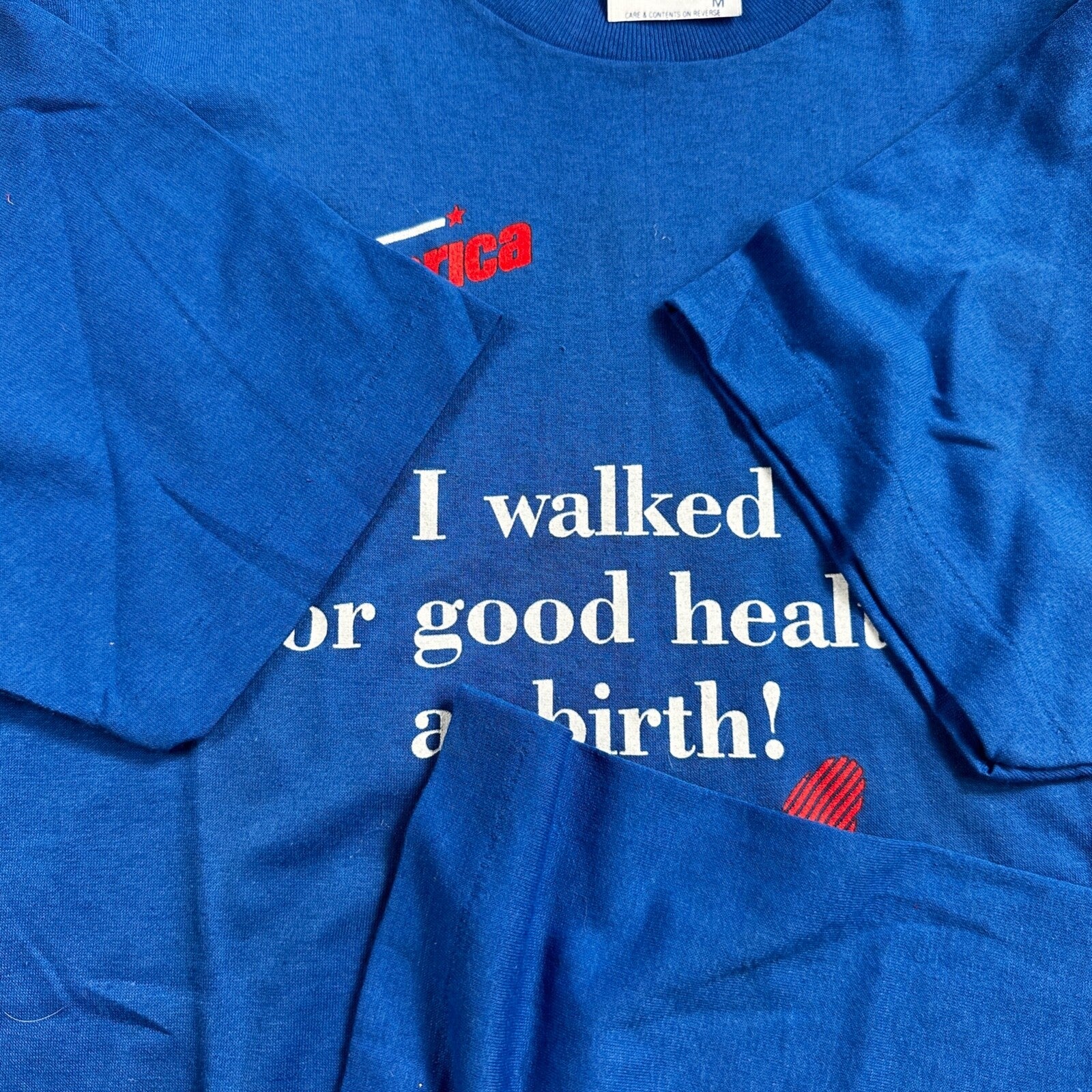 March Dimes Foot Print 80s VTG T Shirt 1989 Portland Oregon PDX Birth Baby Fun