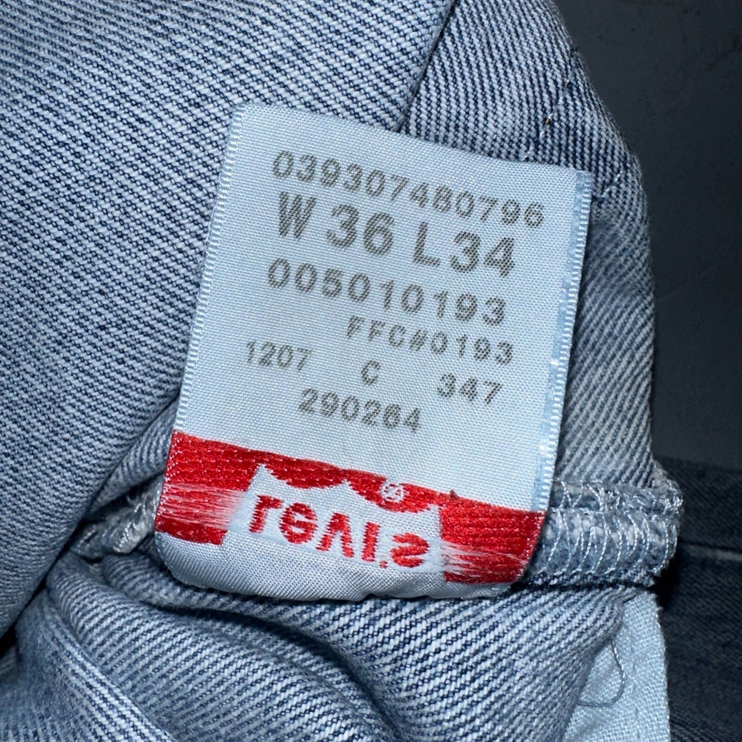 Levis 501 Vintage Y2K XX Straight Leg Jeans Blue Light Wash 36x34 Act 35x32