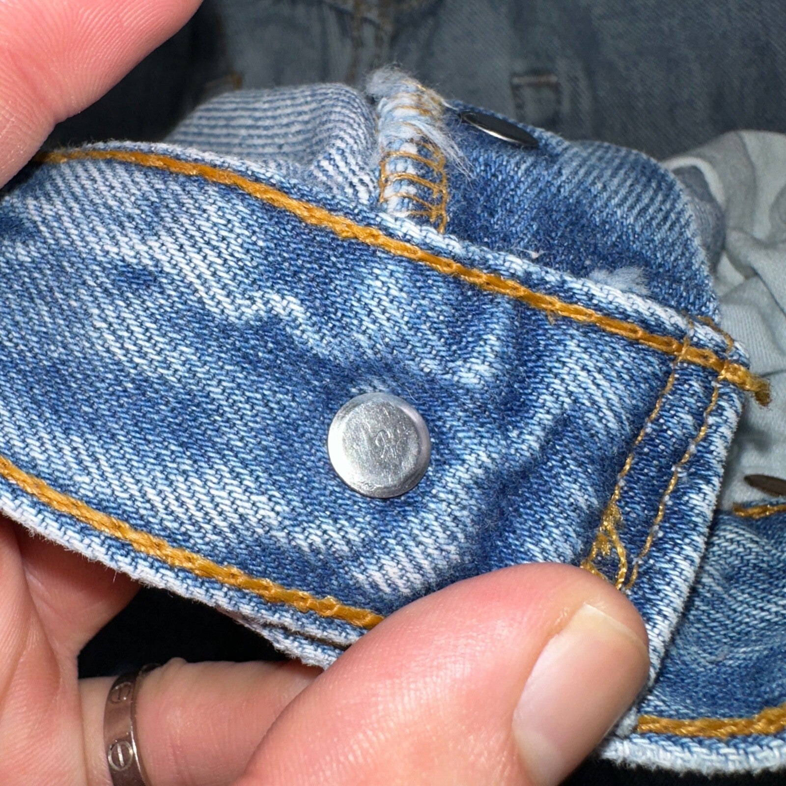 Levis 501 Vintage 90s USA XX Straight Leg Jeans Blue Light Wash 33x34 Act 31x33