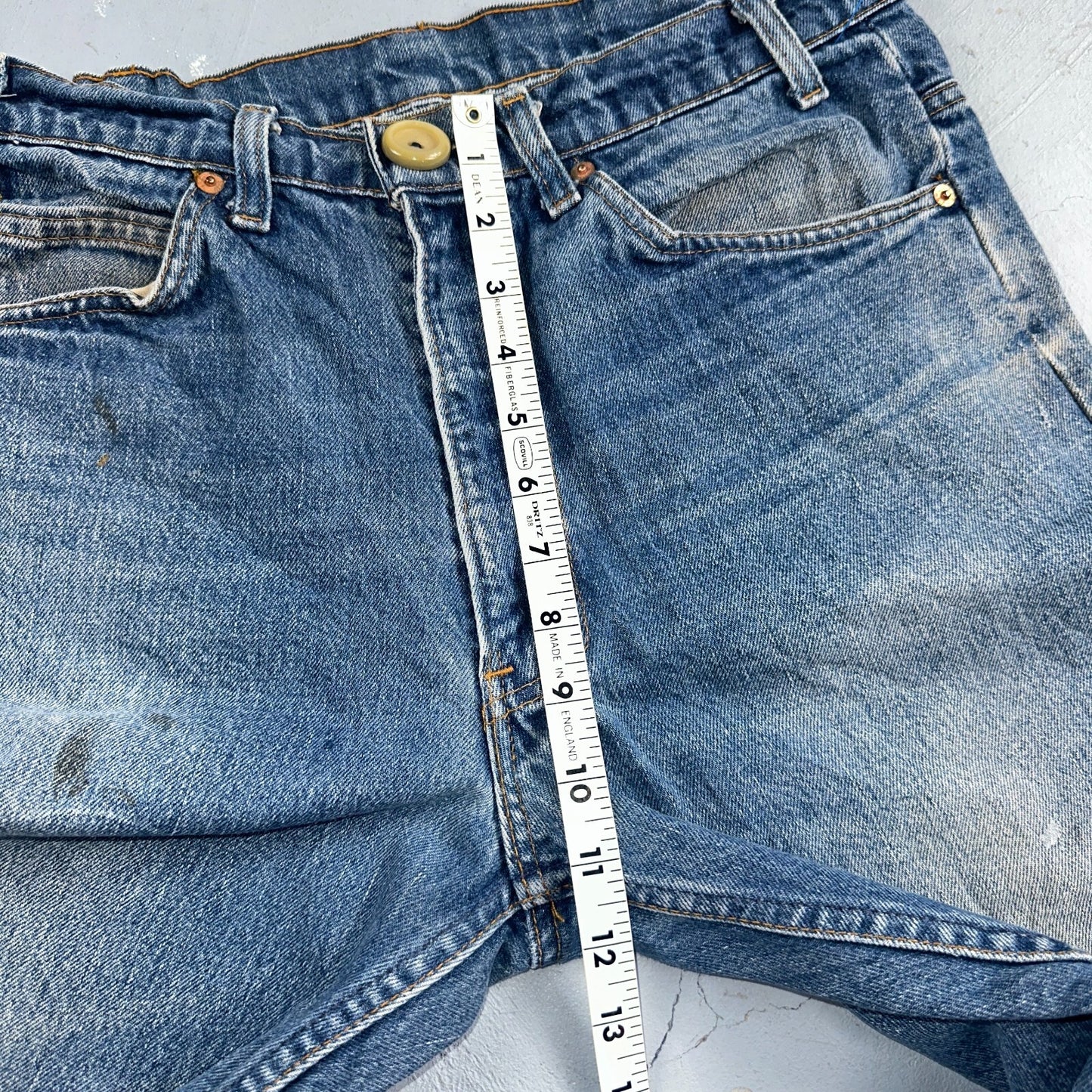 Levis 517 Vintage 80s USA Orange Tab Bootcut Flare Blue Worn Jeans Act 32x25