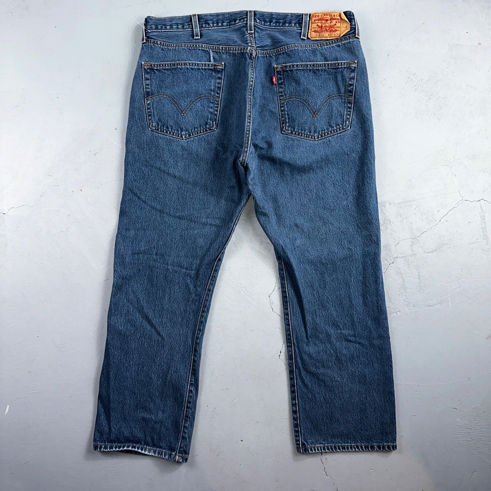 Levis 501 Vintage Y2K XX Straight Leg Jeans Blue Med Wash 42x32 Act 39x28