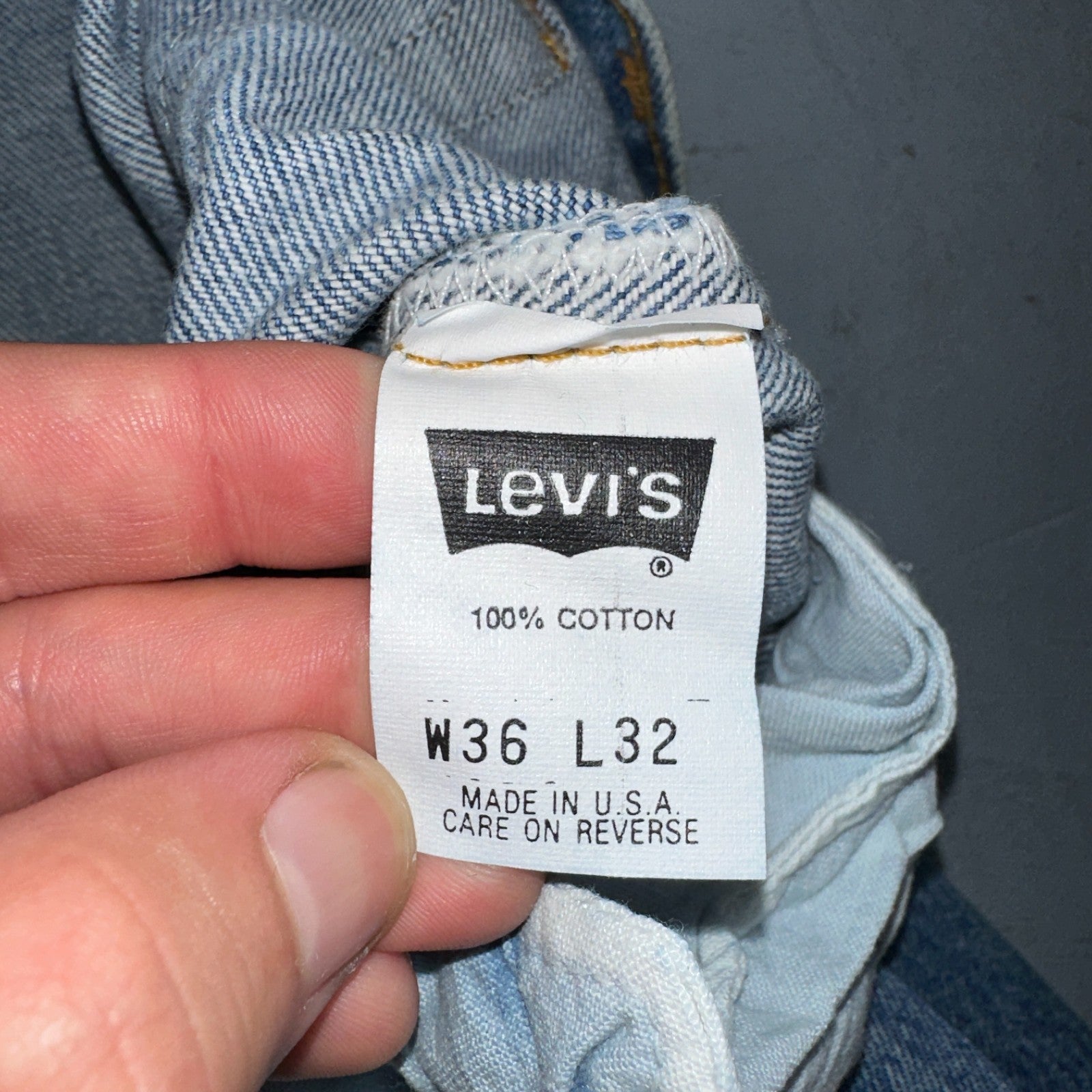 Levis 501 Vintage 80s USA XX Straight Leg Jeans Blue Light Wash 36x32 Act 34x32