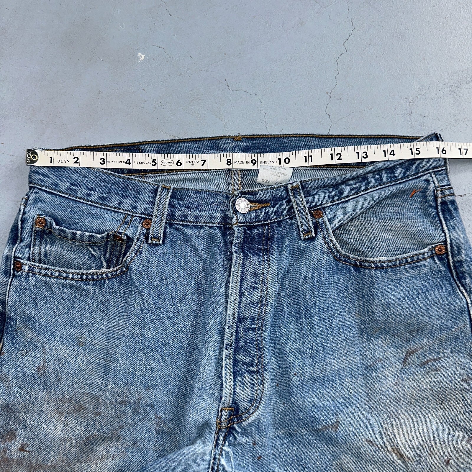 Levis 501 Vintage Y2K XX Straight Leg Jeans Blue Med Wash 34x30 Act 32x28