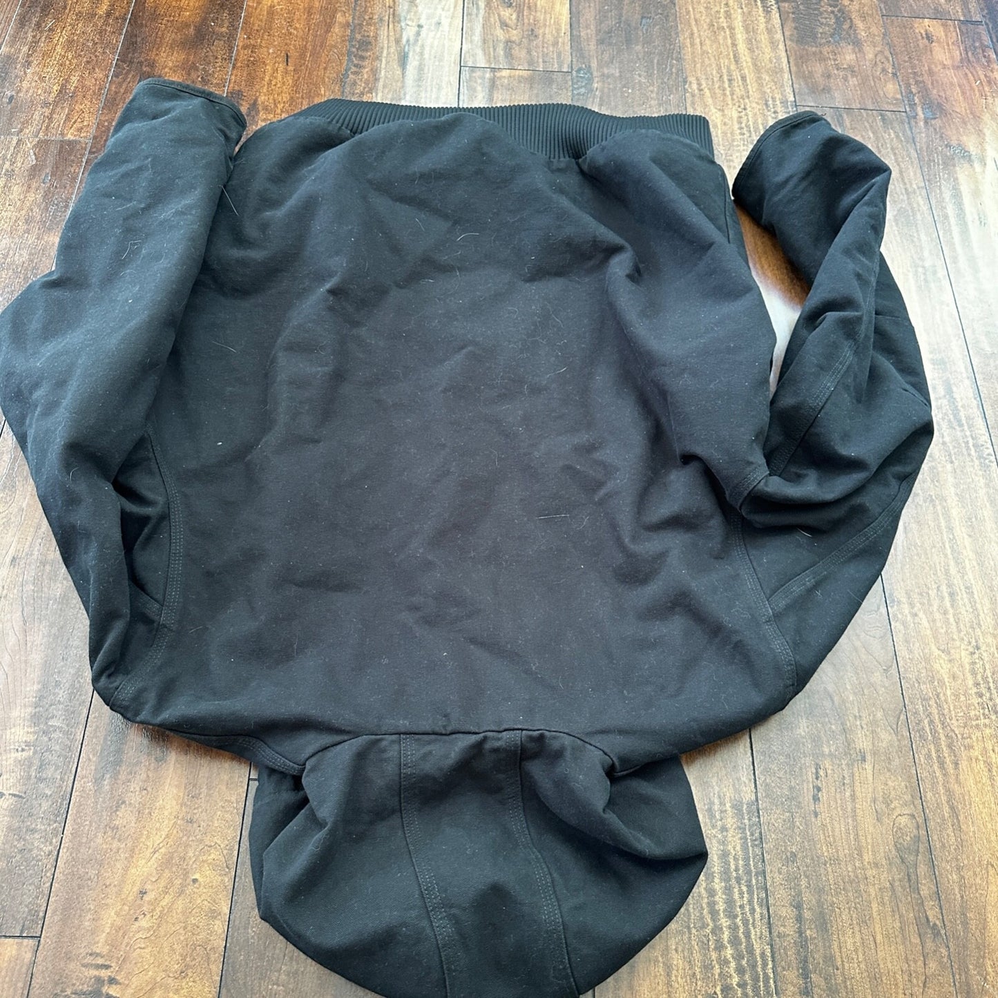 VTG Carhartt Active Jacket Adult XL Duck Canvas Black Workwear Hood 104050